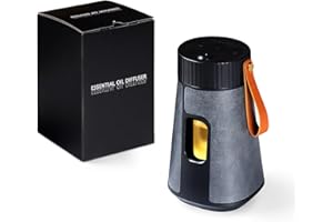 Diffusore di oli essenziali senza acqua, diffusore di oli per aromaterapia MIFxin per camera da letto, modalità timer 1/2/3 ore e 3 modalità di luce LED, diffusori portatili per ufficio (grigio)