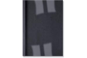 GBC LeatherGrain Thermal Binding Covers, 1.5 mm, 15 Sheet Capacity, A4, Black, Pack of 100, IB451607