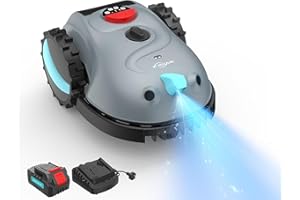 YARDCARE V100 Robotic Lawnmower without Boundary Cable, with Vision Navigation, 150 Obstacle Detection, Lawn Robot up to 150 m², Battery Lawnmower Robot with Grass Comb, Replacement Blades