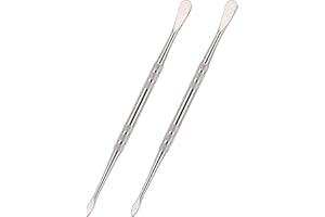 LUTER 2 Pieces 4.7 Inch Wax Carving Tool Stainless Steel Wax Carving Tool for Sculpting Spoon (Silver)