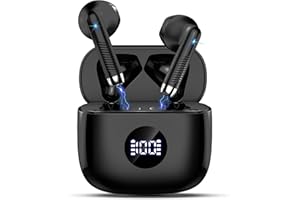 JXREV Cuffie Bluetooth Auricolari Bluetooth 5.4, Cuffie Wireless con 4 ENC Cancellazione Rumore Mic, Cuffie in Ear 40 Ore di Riproduzione, Cuffie Senza Filo HiFi Stereo IP7 Impermeabili per iOS & Android