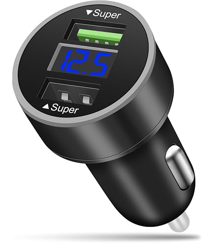 Caricatore Auto Veloce USB 66W 5 Porte – Alimentatore Presa Accendisigari Con Schermo, 3.1A