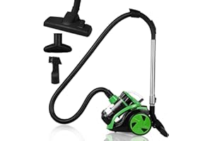 Einfeben Staubsauger ohne Beutel 900 Watt Niedriger Stromverbrauch inkl. 3,0L Staubbehälter Zusatzdüsen, Effizienter HEPA-Filter, Bodenstaubsauger Beutellos für Hart- und Teppichböden