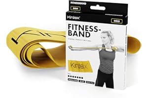Kintex Banda de Fitness, 2,5 m x 15 cm, Cinta de Gimnasia en 7 resistencias, 100% látex, Cinta de Entrenamiento transportable