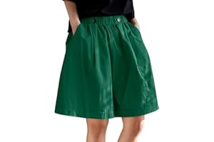 BGFIPAJG Donna Sportivi Taglie Forti Vita Alta Shorts Elastico in Vita con Coulisse Leggeri Eleganti Corti Estivi Larghi Curvy Bermuda da Lavoro Comodi Casual Fitness Pantaloncini da Spiaggia