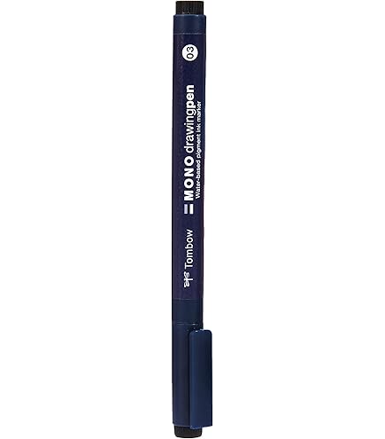 Tombow WS-EFL-3P Fineliner MONO drawing pen, 3 Strichstärken, 3 Stück, Schwarz