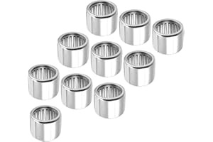 Kozelo 10uds HK2020 Aguja Rodillo Rodamientos - [20mm x 26mm x 20mm] Abierto Extremo para Cambios Caja Uso, Cromo Acero Rodillos