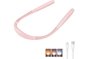 SingHong Neck Reading Light, Book Light, USB-C Rechargeable, 3 Colors & 3 Brgightness Adjustable, Auto-Off Timer, Neck Light for Reading in Bed, Long Lasting, Perfect for Repairing, Knitting