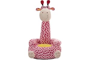 Kailya Kids Sofa Seat Children's Chair Armchair Animal Sofa seat (giraffe-pink)