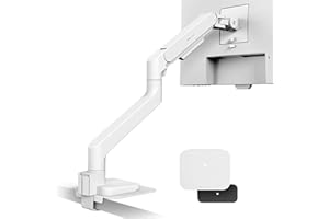 BenQ BSH02 Ergo Braccio Monitor – Supporto a Gas per Schermi fino a 45", 20 kg, Installazione Rapida, Stabile, Morsetto/Foro, Piastra Rinforzo, VESA 75x75 / 100x100