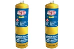 RASMACOR | Pack 2 Unidades Super Ego | Cartucho Romassgas | SEH024600 | Mezcla estabilizada de Gas metil-acetileno con propadieno | 35% más rápido Que el propano