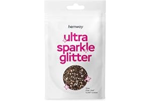 Hemway Premium Ultra Sparkle Glitter Multi Purpose Metallic Flake for Arts Crafts Nails Cosmetics Resin Festival Face Hair - Bronze Brown - Fine (1/64" 0.015" 0.4mm) 10g / 0.35oz Sample