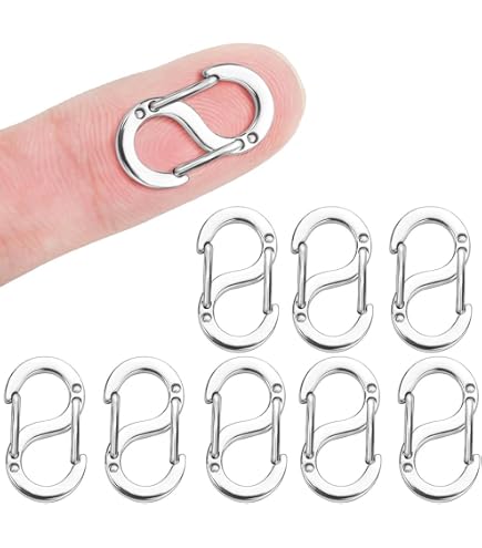 6 pezzi di chiusura per bracciali, mini moschettone, chiusura