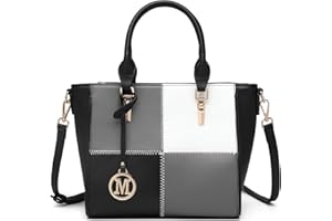 Miss Lulu Handbags for Women Look V-Shape Shoulder Handbag Lightweight Medium Tote Bag PU Leather