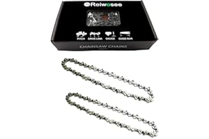 REIWOSEE Cadena de Motosierra para recargable mini motosierra 6 Pulgadas 2pcs, Paso 1/4", Calibre 0.043" (1.1mm), Eslabones 37DL, Longitud de corte de la motosierra 15cm