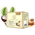 Khadi Natural Herbal Coconut Milk & Honey Soap|Herbal Bathing Soap for Glowing Skin | Natural Soap with Essential Oils | Long Lasting Hydration | Suitable for All Skin Types|Pack of 3 (125 * 3, 375m)