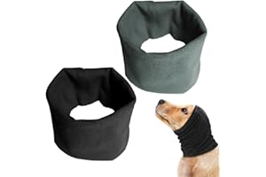 NYXSEAT Lot de 2 cache-oreilles chauds pour animaux de compagnie - Lavables et souples - Anti-bruit - Collier pour chien - Cache-oreilles pour chats et chiens