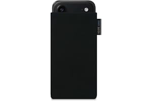 Adore June Classic Schwarz Tasche kompatibel mit iPhone Air 17 Handytasche aus widerstandsfähigem Cordura Stoff mit Display Reinigungs-Effekt