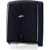 Jofel - Hand Paper Dispenser, Face Towels, Wall Drying Paper Dispenser, Up to 600 Zig-Zag Wipes, Hygienic, ABS Case, Value AH