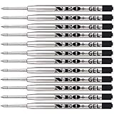 12 Ricariche Per Penna A Sfera Blu G2 In Metallo - Mina 1.0 Mm Scorrevole - Ricambi Per Penne Professionali Ufficio E Scuola
