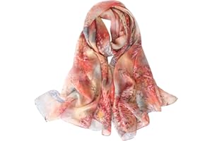 STORY OF SHANGHAI Bufanda Mujer Bufanda de 100% Seda Elegante Pañuelo Suave Chal Estola Ultraligero Transpirable para Cuatro Estaciones