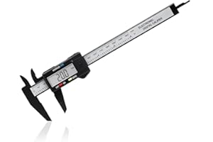 VARUN Digital Vernier Caliper - 150mm 6 inch Electronic LCD Screen Plastic Caliper Gauge Micrometer Ruler Carbon Fiber Micrometer Measuring Tool Inch/Metric/Fraction Conversion