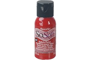 DECO ART Artdeco Sosoft Fabric Acrylic Paint 1Oz-Santa Red