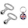 Roontin Gas-Meter-Box-Key Electric-Meter-Box-Key Triangle Cabinet-Key Metal Box Key 2 Pcs