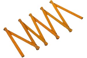 Cuasting Portable Carpenter Wooden Folding Ruler 200cm/79inch