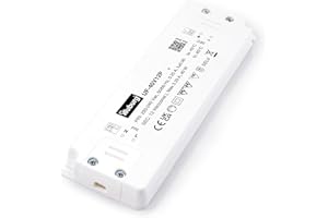 illuburg Transformateur LED 12V 40W Ultra Fin Plat Sans Scintillement pour GU4 GU5,3 Bandes LED Montage Dissimulé Bloc d'Alimentation Driver Power Supply