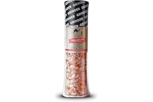 Silk Route Spice Company Himalayan Pink Salt Giant Spice Grinder - 390g/13.8oz Easy to Use Pink Salt Mill Fresh Himalayan Salt Contains Essential Minerals