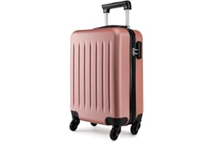 Kono 19 inch Carry On Luggage Cabin Suitcase Lightweight Hard Shell Hand Suitcases ABS 4 Wheel Spinner Luggage(Nude)