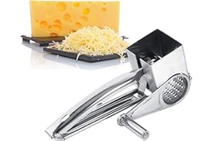 VIFERR Moulin à Fromage, Râpe à Fromage Rotative en Acier Inoxydable, Râpe Manuelle Facile à Utiliser et à Nettoyer pour Parmesan Fromage Gingembre Chocolat