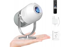 Zenwire H6 Mini Rzutnik Projektor Przenośny do Kina Domowego Mały Projektor 360 Android WiFi Miracast Aircast Ekran Full HD Kompatybilny z Android IOS Windows