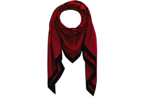 LORENZO CANA Foulard de 65% coton et 35% soie pour l`homme – écharpe de fibres naturelles, carré avec des mesures de 110 x 110 cm et un motif vichy - imprimé attrayant en rouge sombre rouge sang noir