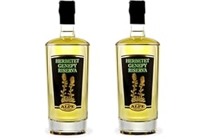 ITALIAN FOOD DIRECT Genepy Herbetet Riserva Alpe - CONFEZIONE da 2 bottiglie 500 ml - liquore della Valle D'Aosta