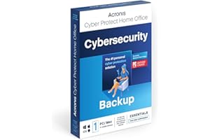 Acronis Cyber Protect Home Office 2023 | Essentials | 1 PC/Mac | 1 An | Windows/Mac/Android/iOS | Sauvegarde | Code d’activation – Envoi par la poste