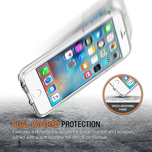 iPhone 6/6S Case, ACEPowerÂ® Crystal Clear Shock Absorption TPU Bumper Drop Protection and Premium Clear Hard Back Case[Scratch Resistant] for Apple iPhone 6 6S - Crystal Clear