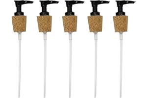 Creative Hobbies Schwarzer Pumpspender mit Korkverschluss für einfaches Einpressen (5 Stück)