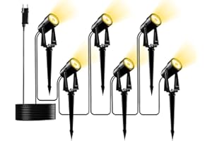 Yuusei Lot de 6 lampes de jardin - 20 m - Blanc chaud - 3000 K - Pour l'extérieur - Étanche IP65 - Pour extérieur, jardin, terrasse, arbres, pelouse