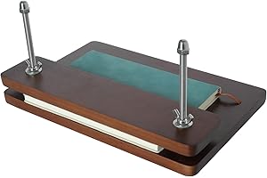 Whemyreat Prensa de libros hecha de madera y bambú, prensa de papel, prensa de flores, prensa manual multifuncional resistente para suministros de encuadernación, impresión uniforme, encuadernación de