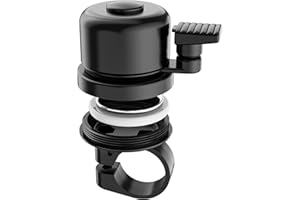 South Area - Sonnette de Vélo Aluminium avec Cache GPS Secrète pour AirTag | Tracker Antivol Invisible | Installation Simple | Durable pour Enfants et Adultes, Le Noir, Standard, Plastique