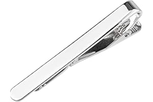 RED DAMORE 3 pasadores de corbata para hombre de 5,3 cm con cierre de clip de corbata, dorado, negro y plateado