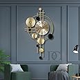 The Decor Company Metal Wall Clock for Living Room, Silent Sweep Machine, Luxury Metal Hanging Wall Art Clock, Ideal Home Decor Items for Bedroom/Dining Hall/Office/Cafes/Hotels