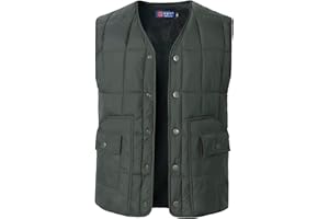 Btmpmcs Gilet In Pile da Uomo con Scollo a V Invernale Antivento Caldo Giacca Slim Fit Leggero Trapuntato Gilet Casual da Esterno Imbottito Giubbotto Senza Maniche Gilet con 4 Tasche