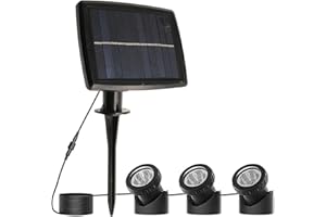 KINGCOO Solar-Unterwasser-Teichlicht, wasserdichte Tauchlampen, Projektor-Licht, 18 LEDs, für Garten, Pool, Hof, Landschaft, Außenbeleuchtung, Dekoration (Warmweiß)