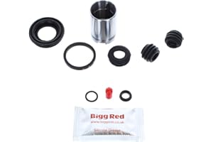 Bigg Red - Rear Brake Caliper Repair Seal Kit and Piston - Compatible with Rover 200 400 1989-2000, Rover 45 2000-2005, Rover 25, Civic 1988-2001 Jazz 2004-2014, MG ZR ZS
