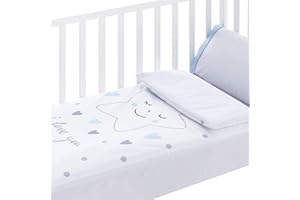 BEBELINDO Pekebaby Saco Nórdico desenfundable minicuna (50x80 cm) SONNO AZUL