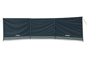 Vango Family Windbreak - PowerPlus Steel Poles, Fire Retardant Fabric, 4,000mm Waterproof Sentinel Active Plus Material, High Visibility Guylines for Camping, Beach