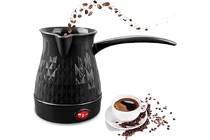 GAOUTO Elektryczny dzbanek do kawy, 500 ml, 600 W, elektryczny dzbanek do kawy, nadaje się do prania, elektryczny turecki dzbanek do kawy do domu, biura, mocca i herbaty